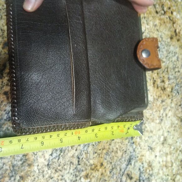 Vintage Alaska Tooled Leather Red Rose Flower Kisslock Kiss Lock Wallet - Picture 12 of 12